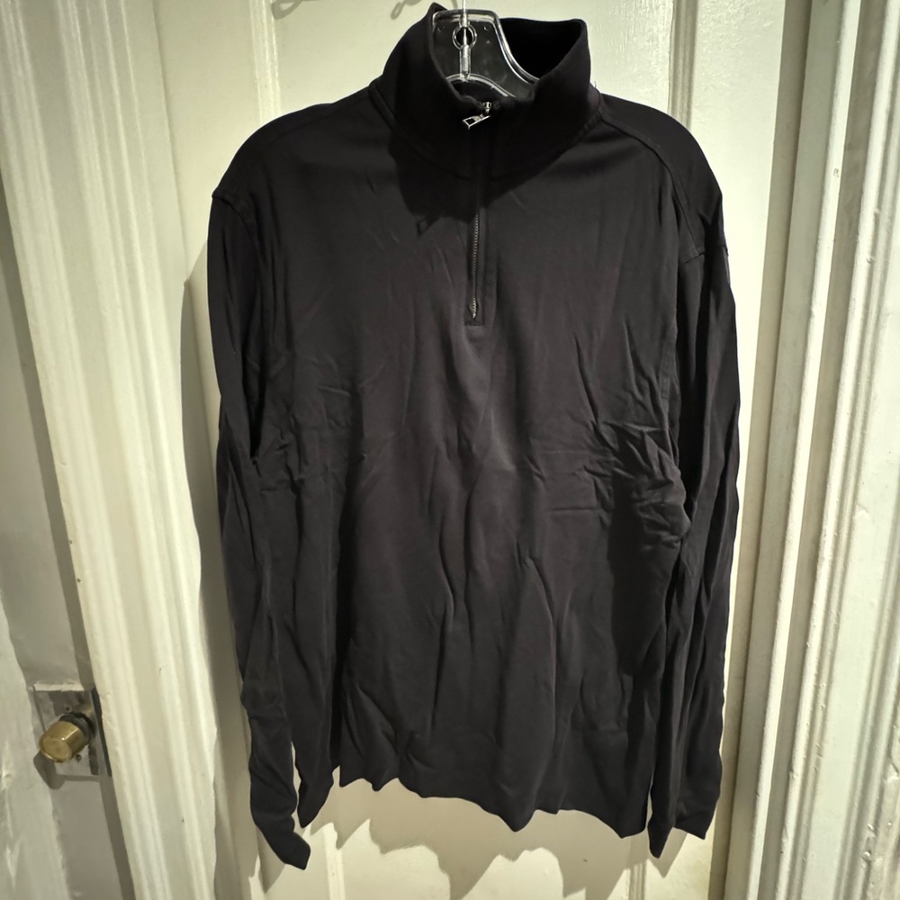 Black Quarter-Zip Pullover